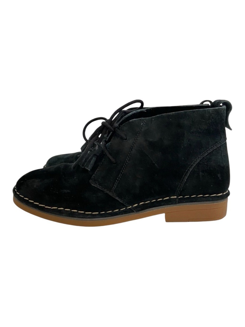 Hush Pppies navy women’s genuine suede leather ankle chukka boots lace up shoes